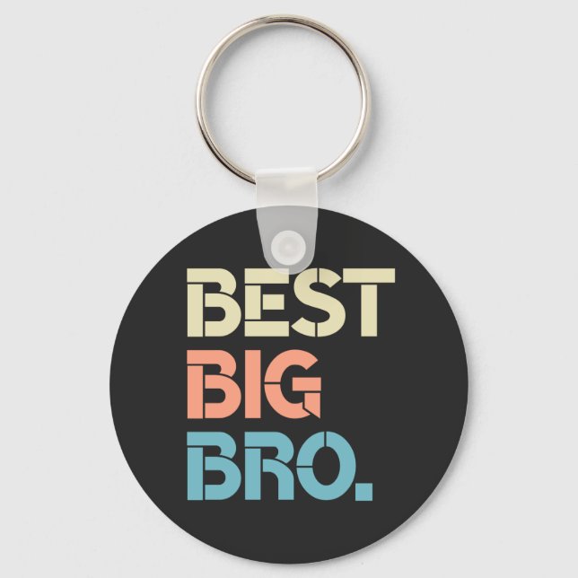 Farbenfrohe Best Big Bro Phantastisch Big Brother Schlüsselanhänger (Vorderseite)