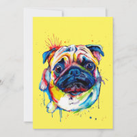 Farbenfrohe beste Mops Hund Lover je