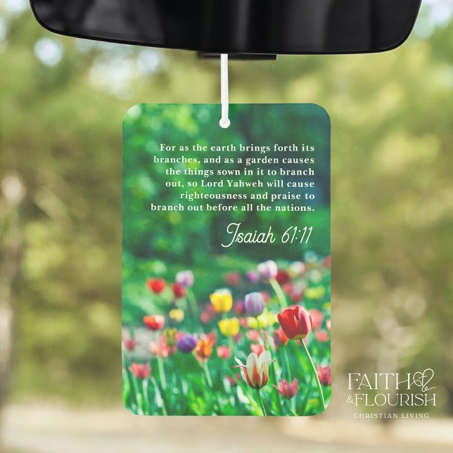 Farbenfrohe Bibelschrift Tulip Garden Autolufterfrischer (Von Creator hochgeladen)