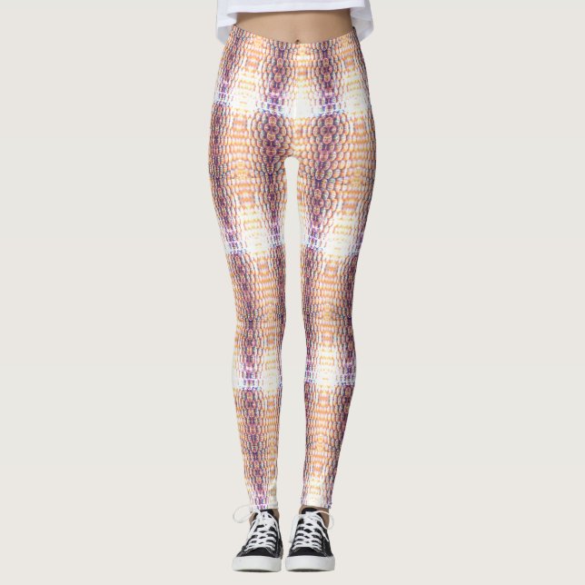 Farbenfrohe Biene Leggings (Vorderseite)