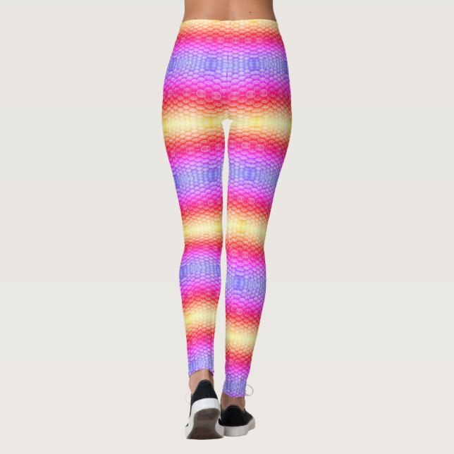 Farbenfrohe Biene Leggings (Rückseite)