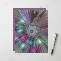 Farbenfrohe Big Blume Abstrakte Trippy Fraktal Art