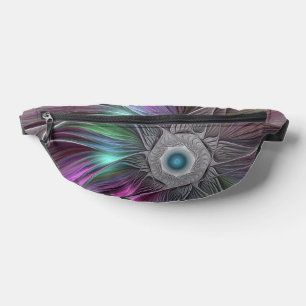 Farbenfrohe Big Blume Abstrakte Trippy Fraktal Art Bauchtasche