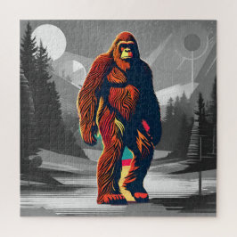 Farbenfrohe Bigfoot glauben an das Unglaubliche