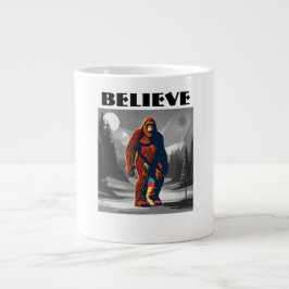 Farbenfrohe Bigfoot Humorreiches Zitat für Gläubig Jumbo-Tasse
