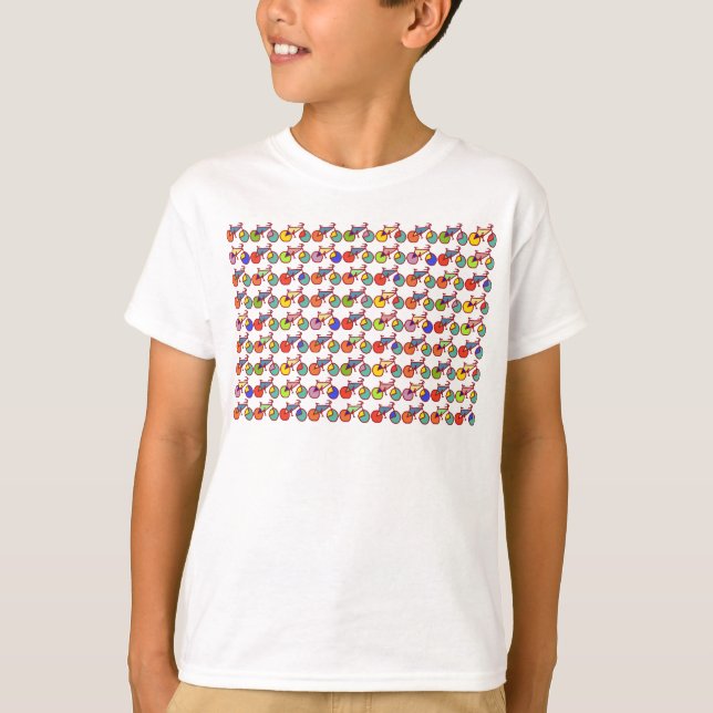 Farbenfrohe Bikes T-Shirt (Vorderseite)
