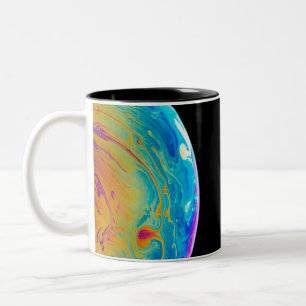 Farbenfrohe Bilder Cooler Mondbilder kreativer Mon Zweifarbige Tasse