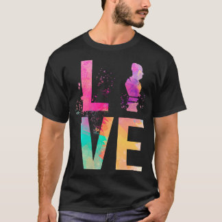 Farbenfrohe Bildhauerei T-Shirt