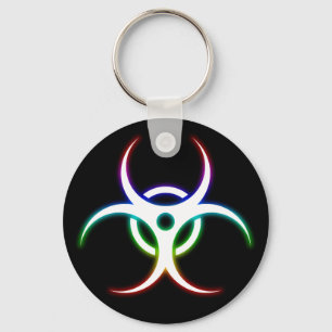 Farbenfrohe Biogefährdung Symbol - Schlüsselanhäng Schlüsselanhänger