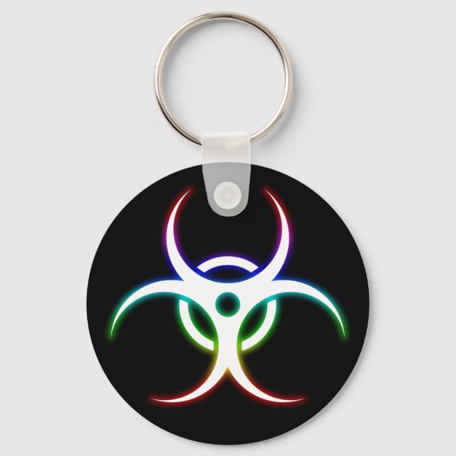 Farbenfrohe Biogefährdung Symbol - Schlüsselanhäng Schlüsselanhänger (Vorderseite)