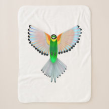 Farbenfrohe Bird Sherpa Blanket