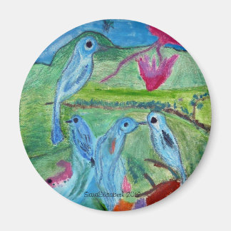 Farbenfrohe Birds Magnet