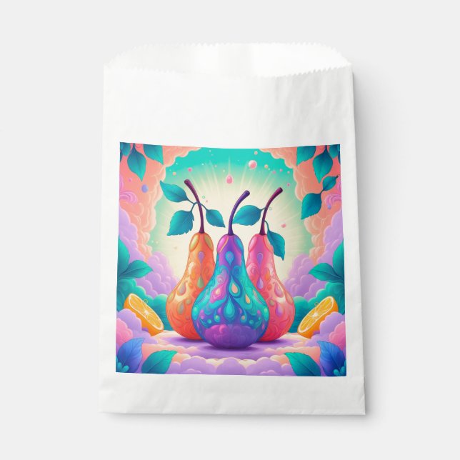 Farbenfrohe Birne Geschenktütchen (Vorderseite)