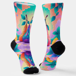 Farbenfrohe Birne Socken