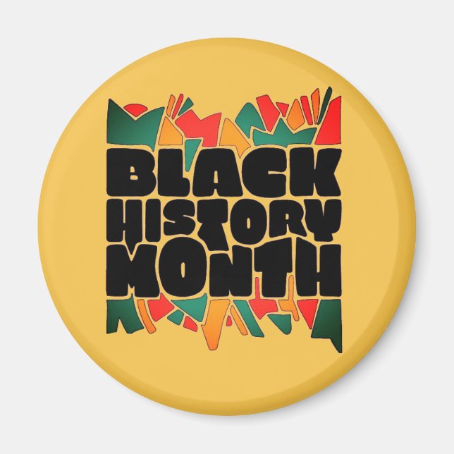 Farbenfrohe Bits Black History Monnet Magnet (Vorne)