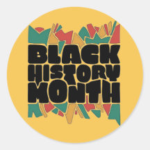 Farbenfrohe Bits Bold Black History Monatsaufklebe