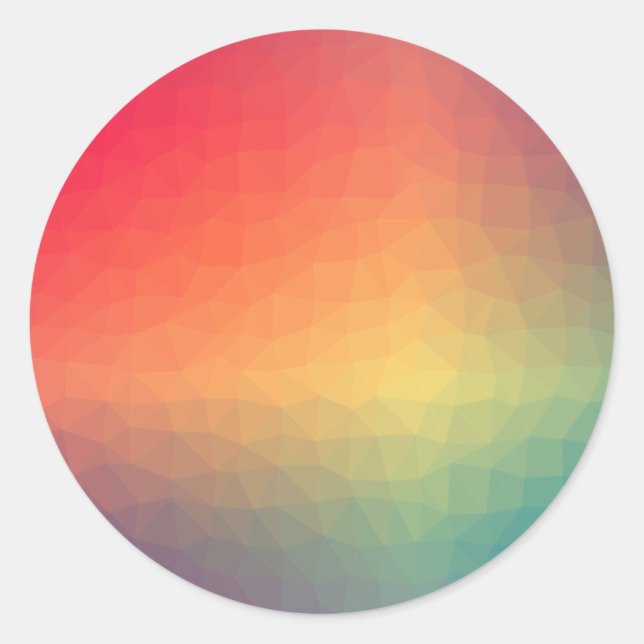 Farbenfrohe Blank Template Trendy Elegant Moderne  Runder Aufkleber (Vorderseite)