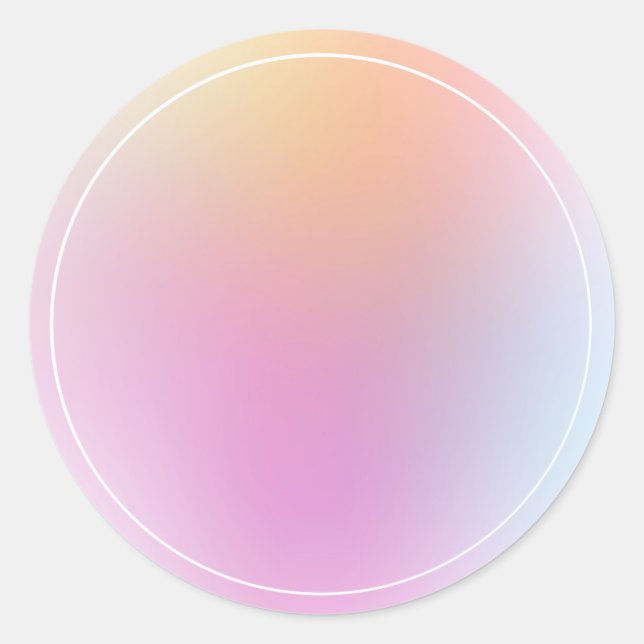 Farbenfrohe Blank Template Trendy Elegant Modernes Runder Aufkleber (Vorderseite)