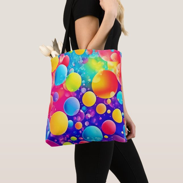 Farbenfrohe Blase Abstrakt Art Tasche (Von Nahem)