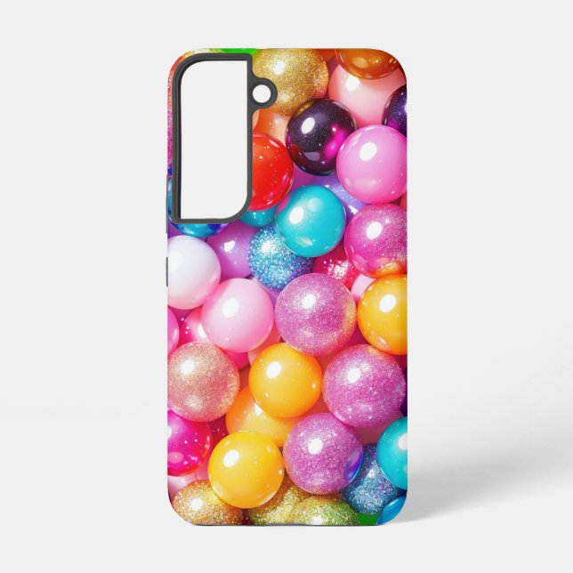 Farbenfrohe Blasen Sparkling Pop Bead Samsung Galaxy Hülle (Rückseite)