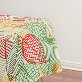 Farbenfrohe Blätter in modernem Design Tischdecke