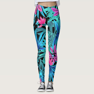 Farbenfrohe Blätter Kunst, Leggings