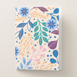 Farbenfrohe Blätter Moderne Folientypen Bewerbungsmappe