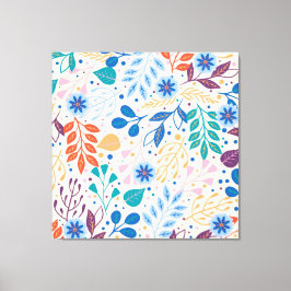 Farbenfrohe Blätter Moderne Folientypen Leinwanddruck