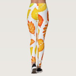 Farbenfrohe Blätter Muster Leggings