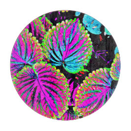 Farbenfrohe Blätter Muster Schneidebrett