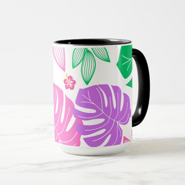 Farbenfrohe Blätter Schöne Natur Tasse (VorderseiteRechts)