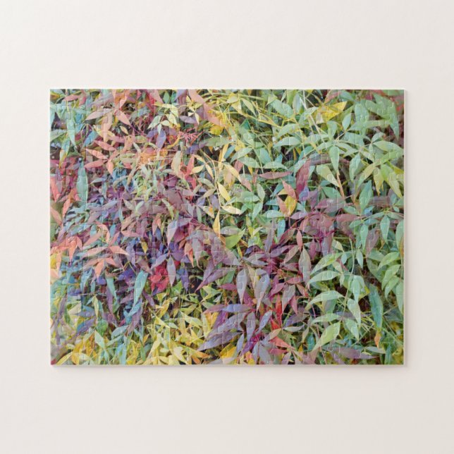 Farbenfrohe Blätter Tree Leaf Naturepuzzle (Horizontal)