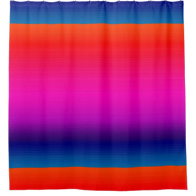 Farbenfrohe blaue, Lila rosa Blend Duschvorhang (Vorderseite)