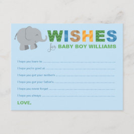 Farbenfrohe blaue Wünsche für Baby Boy Jungle Anim