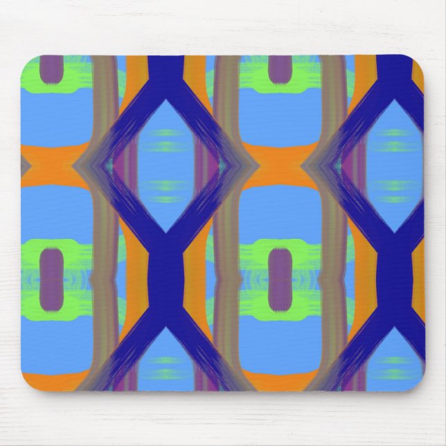 Farbenfrohe blaugrüne Orangenmuster für kundenspez Mousepad (Vorne)