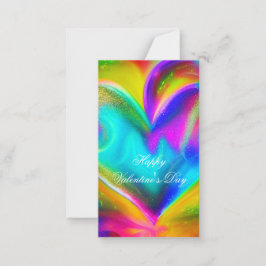 Farbenfrohe, blended heart kids valentine mitteilungskarte