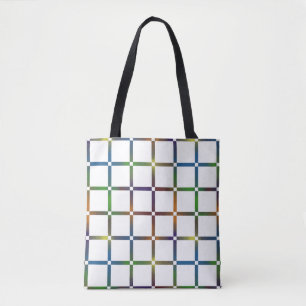 Farbenfrohe Blended Rainbow Grid mit Negativ Space Tasche