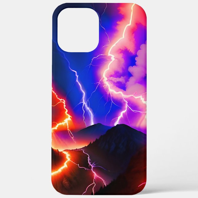 Farbenfrohe Blitze Eins Case-Mate iPhone Hülle (Rückseite)