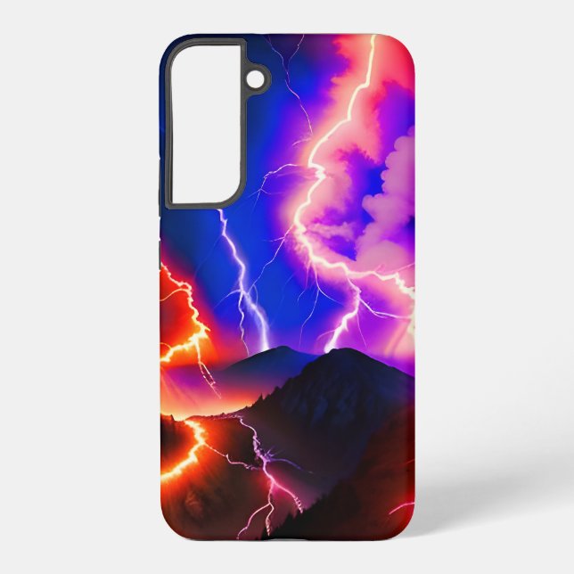 Farbenfrohe Blitze Eins Samsung Galaxy Hülle (Rückseite)
