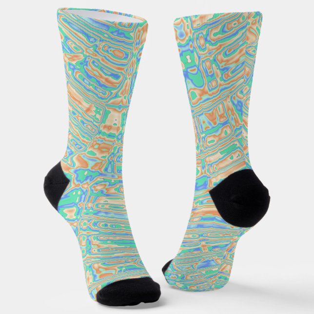 Farbenfrohe Blobs Socken (Gewinkelt)