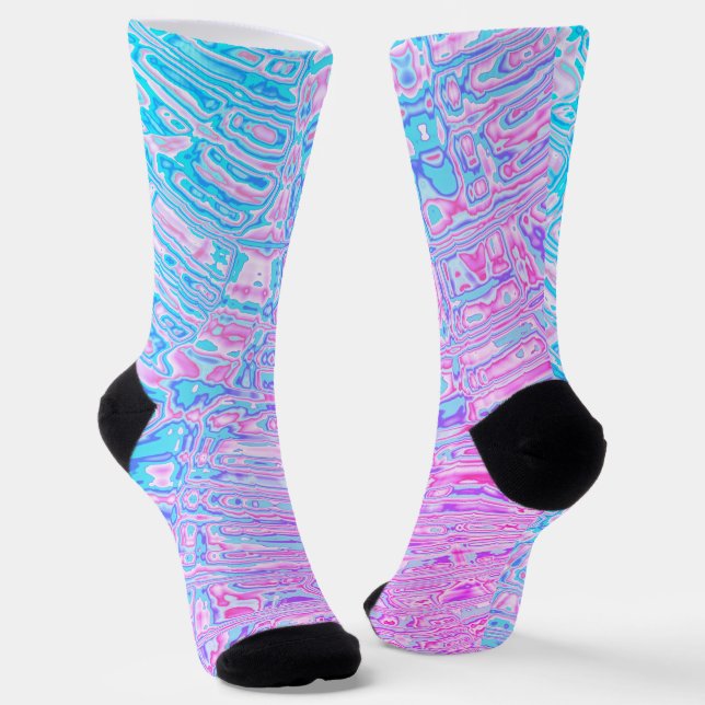 Farbenfrohe Blobs Socken (Gewinkelt)