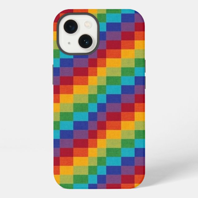 Farbenfrohe Blöcke iPhone Hülle (Rückseite)