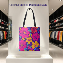 Farbenfrohe Blooms-Dopamin-Stil-Retro-Blume Tasche