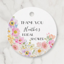 Farbenfrohe Blossom Floral Brautparty Vielen Dank Geschenkanhänger