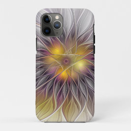 Farbenfrohe Blume, Abstrakt modernes Fraktal Case-Mate iPhone Hülle