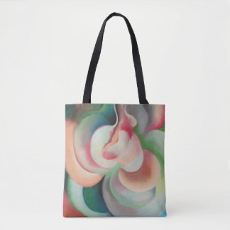 Farbenfrohe Blume abstrakte Malerei Georgia O'Keef Tasche