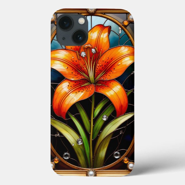Farbenfrohe Blume aus Hartglas Case-Mate iPhone Hülle (Rückseite)