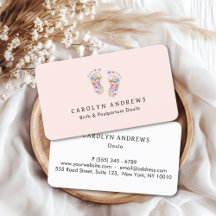Farbenfrohe Blume Baby Footprint Logo Rosa