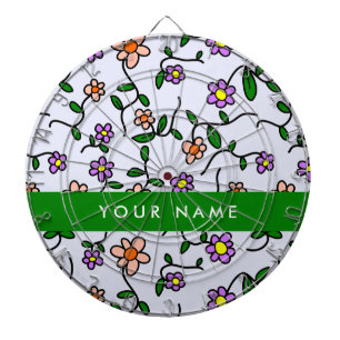 Farbenfrohe Blume, blauer Hintergrund, grün Dartscheibe