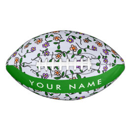 Farbenfrohe Blume, blauer Hintergrund, grün Football